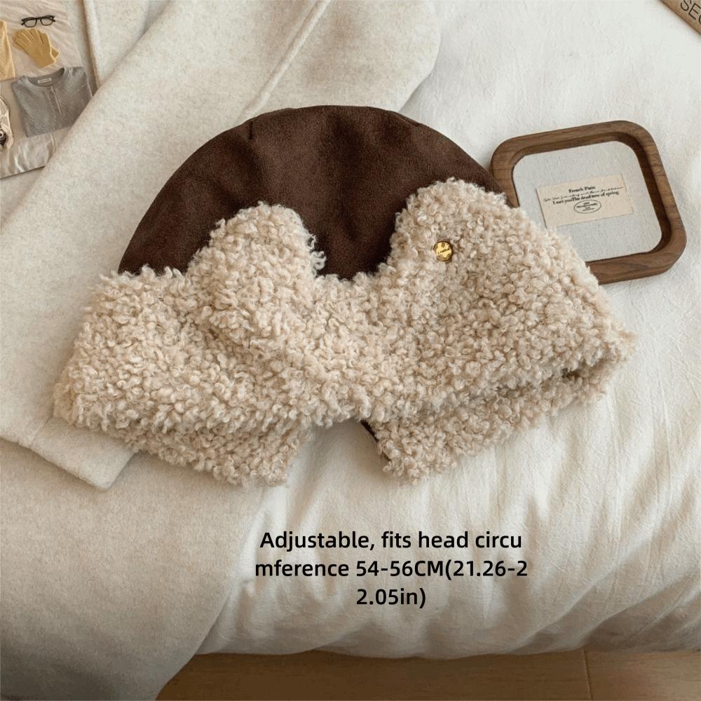 Thermal Plush Winter Hat Cold Proof Windproof Thermal Hat Warm Bear Ear Hat For Women