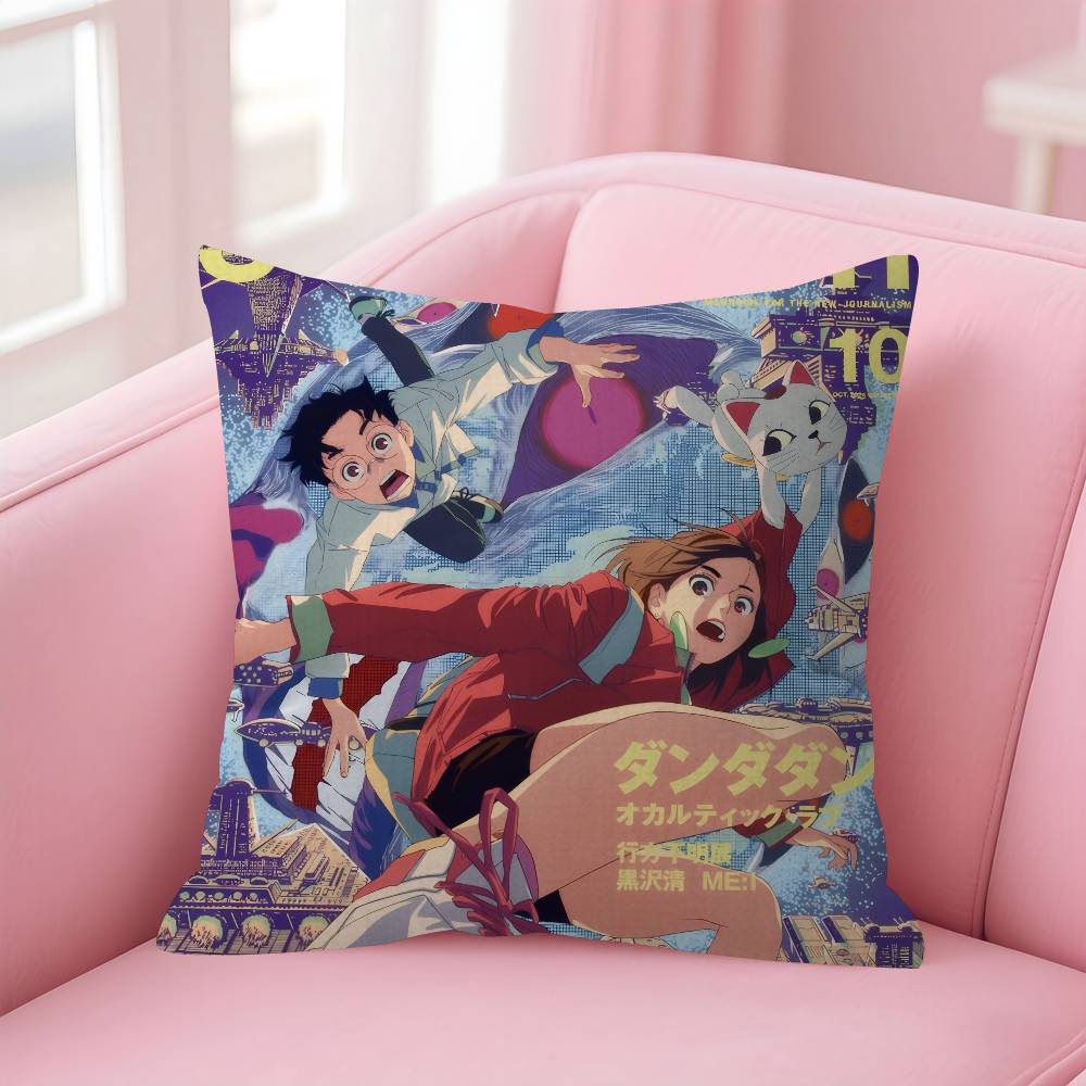 Anime Dandadan Japan Cushion Cover Inches Farmhouse Decor Home Throw Pillow Covers For Couch Decorations