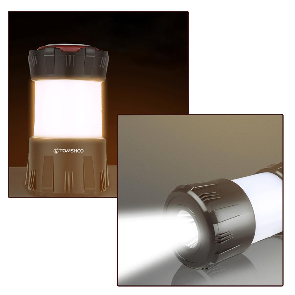 TOMSHOO LED-Campinglaterne Typ C, wiederaufladbares Campinglicht, wasserbeständiges tragbares Zeltlicht