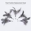 Polka Dot Feather Cat Teaser Wand with Bell Toy Replacement Head