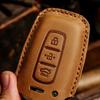 Popular Crazy Horse Leather Key Cover Suitable for Kia Key Cover Pure Handmade Leather Car Protection Key Cover