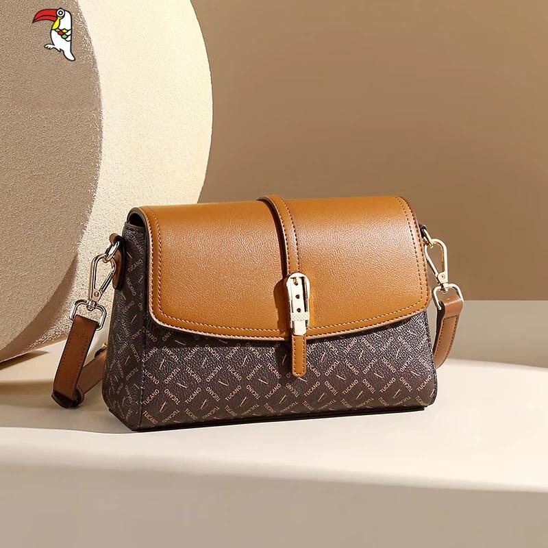 TUCANO Handbag, Shoulder Bag, Crossbody Bag, Simple Versatile Bag, Brown