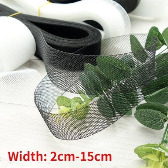 2-15cm Wide 5m Crinoline Horsehair Braid Trim DIY for Sewing Wedding Dress Trim