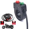 22mm Handlebar Horn and Headlight Combination Button Switch for Motorcycle E-bike Scooter Universal Refit Accessories