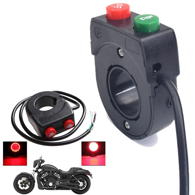 22mm Handlebar Horn and Headlight Combination Button Switch for Motorcycle E-bike Scooter Universal Refit Accessories