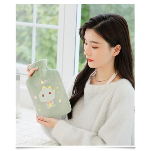 Godfun Hot Water Bottle, Fillable with Hot Water, No Electricity Required, Cute, Soft, Warm, Cold Weather Protection, Reusable, Eco-Friendly, Ideal Fo