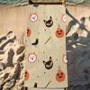 Halloween Cartoon Geister Kürbisse Fledermäuse Strandtuch Badetücher Mikrofaser Schnelltrocknend Sandfrei Strand Yoga Spa Fitnessstudio Pool