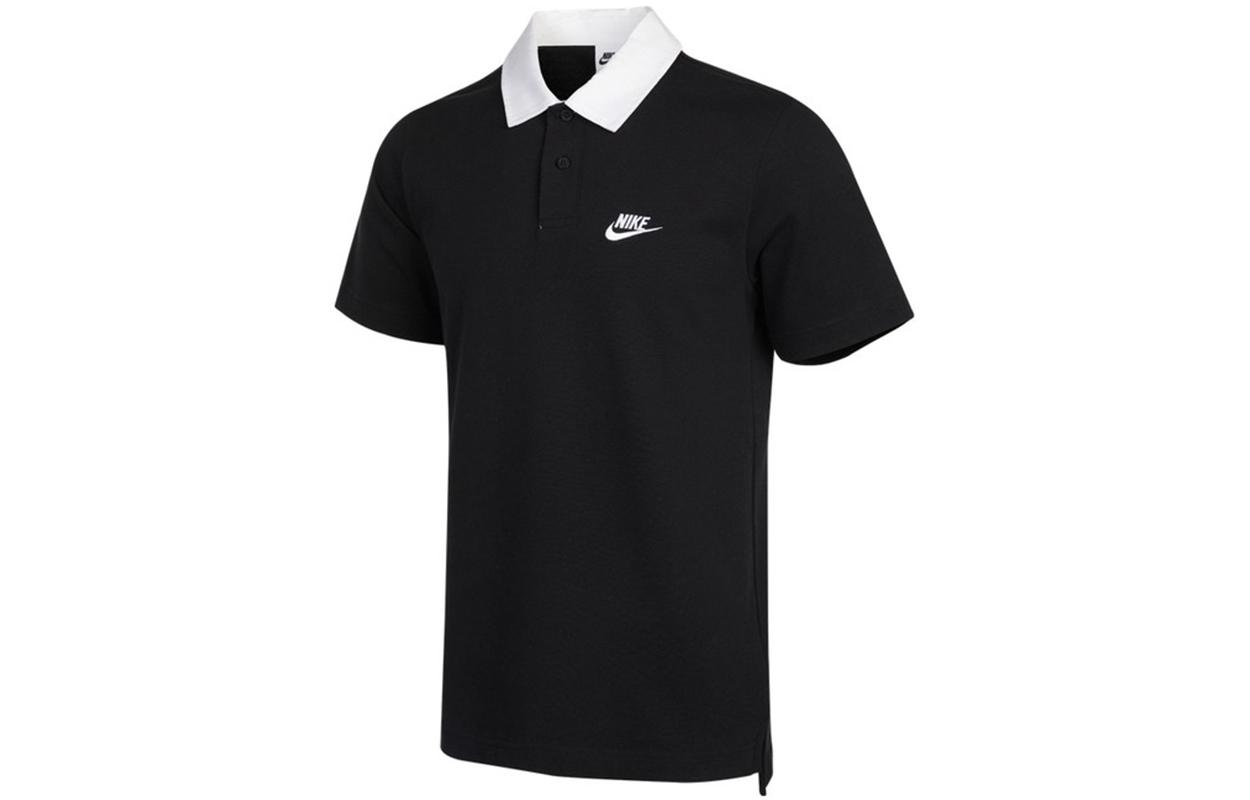 

Nike Polo Shirts Men s Black Polo Collar Moderate Straight Fit DD4713-010 L