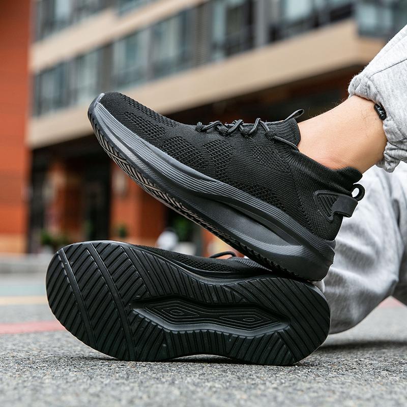 Fashion Mens Cushioning Running Shoes Midsole for Shock Absorption Lightweight Breathable Mesh Sports Sneakers Gym and Walking