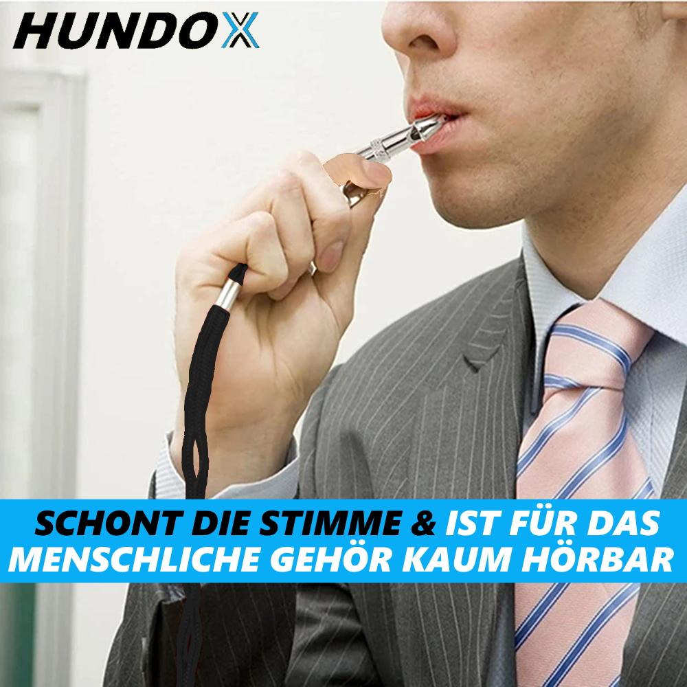 HUNDOX Hundepfeife Hochfrequenzpfeife lautlos + Klicker+ Schlüsselband [2er Set]