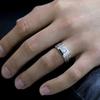 Shining Crystal Adjustable Size Charm   Copper Rings for Men Fashion Gifts Engagement Wedding High Quality Jewelry