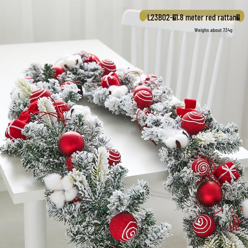 Christmas Snowflake Garland for Hotels, Malls, Windows, Doors & Stair Handrails
