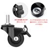 M6, M8, M10 Screw-in Swivel Casters, Threaded Casters, Wheel Diameter 25, 32, 38, 50 Mm, Quiet TPE Rubber Wheels, Swivel Casters with Brakes, Dolly &