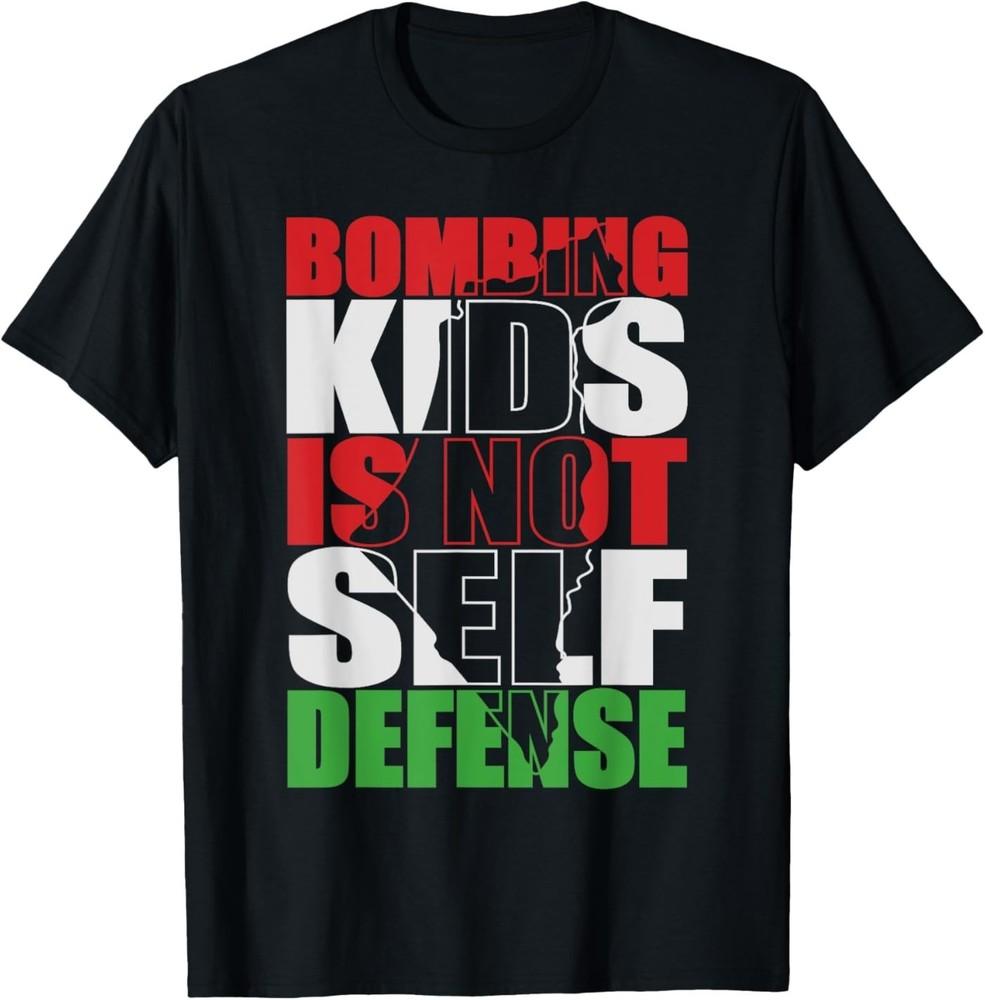 

Bombing Kids Is Not Self Defense Palestine Flag Vintage Unisex T-Shirt S