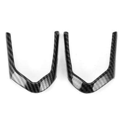 Steering Wheel Panel Strip Trim Carbon Fiber Style Button Frame Cover Fit for 5 Series F10 F18 20132017(RightAngle