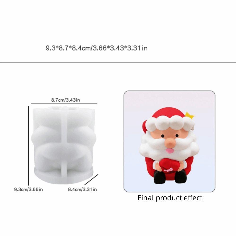 Multi-Shape Christmas Candle DIY Mold 3D Bearded Santa Claus Baking Mold  Christmas Crafts