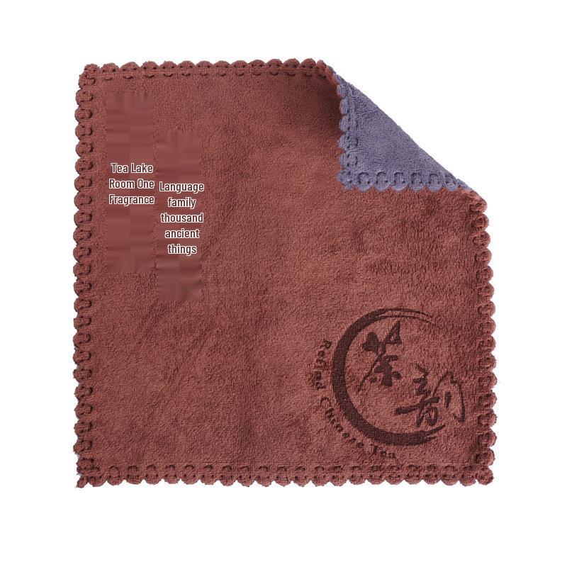 Double-Sided Absorbent Tea Table Mat - Thick, Dual-Color Towel