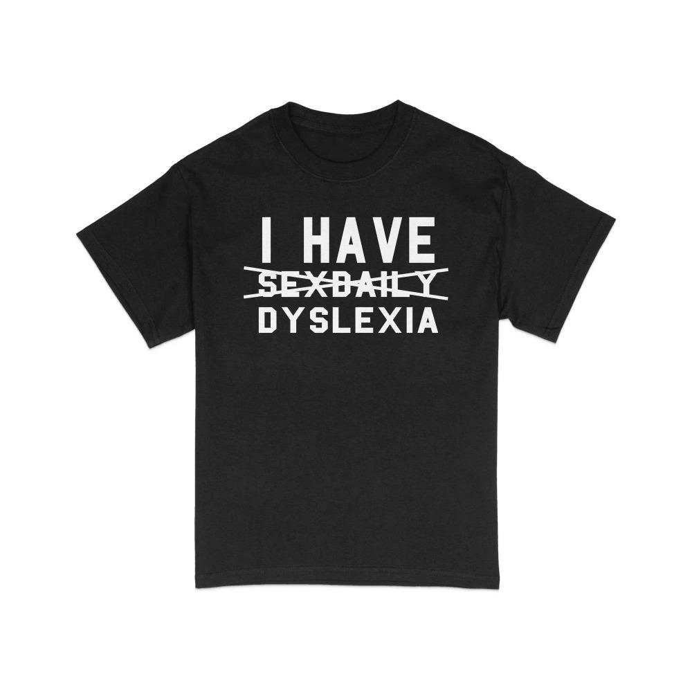 Fun Dyslexia Awareness Tshirt Humorous Graphic Pun Tshirt Vintage Graphic Tshirt Womens Women Clothing Oversized T Shirt S
