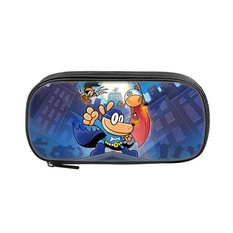 Dogman Detective Pencil Case Large Capacity Nylon Storage For Students
