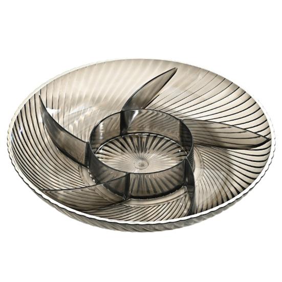 

Круглая тарелка для сухофруктов, 6 отделений, большая вместимость, пищевой ПЭТ, многофункциональная закуска, фрукты, орехи, сервировка еды