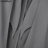 INCERUN Men Spring Open Front Loose Irregular Cloaks Mantle