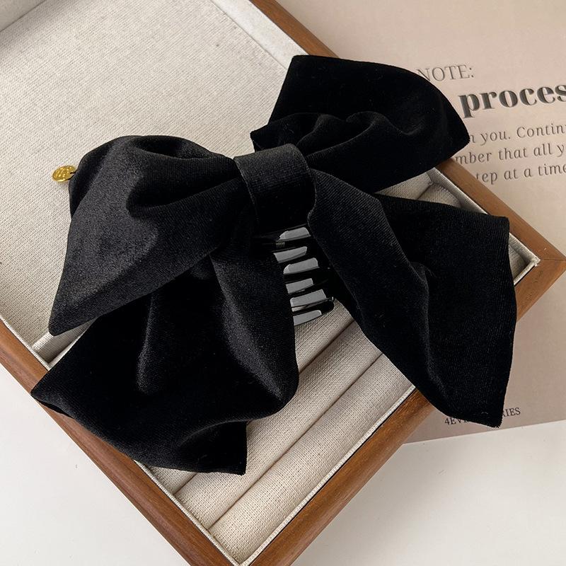 

Ретро Новый Высококлассный Бархатный Бант Большая Заколка-Краб Клипса Акула для Волос для Женщины Девушки Сладкая Элегантная Заколка Барреты Модные Аксессуары для Волос