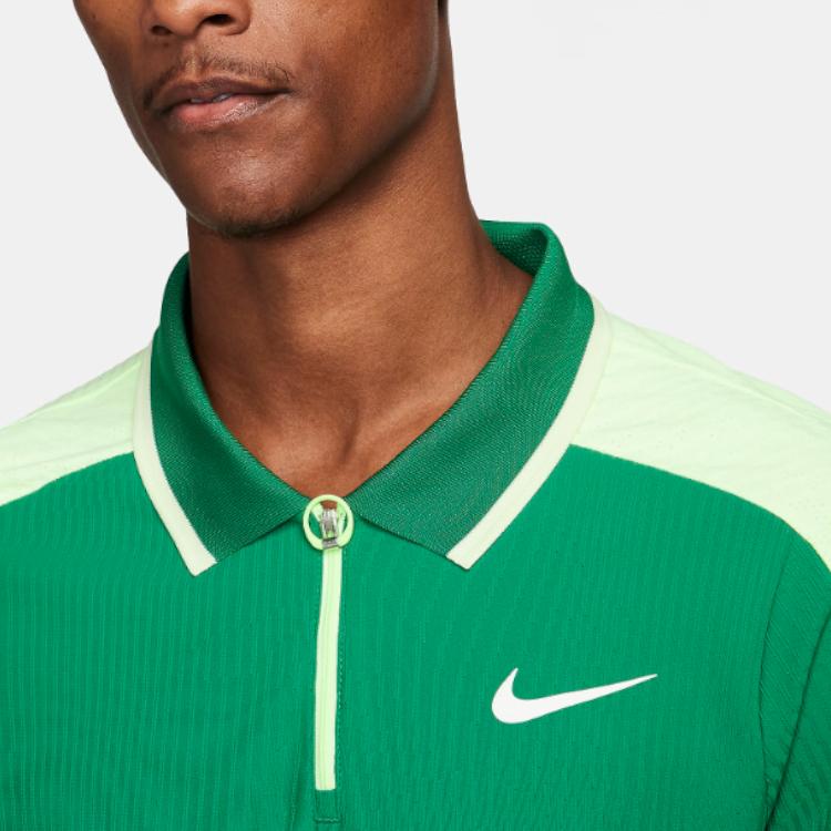 Nike Court Slam Logo Color Block Lässiges Kurzarm-Poloshirt Herren Poloshirts Pfauenstein FD5128-365