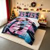 Basketball Player Miami Heat Dunk Bedding Set Bedding Set (1 Duvet Cover, 2 Pillowcases, Duvet Not Included).