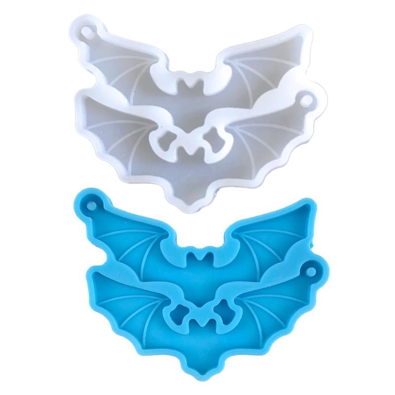 Halloween Bat Shape Earring Silicone Mold Suitable for Epoxy Resin Diy Craft Backpack Pendant Ornament Jewelry Making