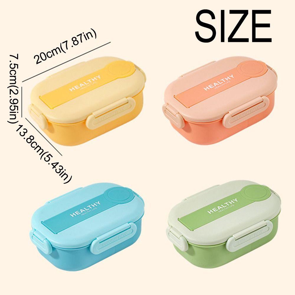 Stainless Steel Divides Food Container 3/4 Grids Food Storage Crisper Insulation Lunch Box  Outdoor