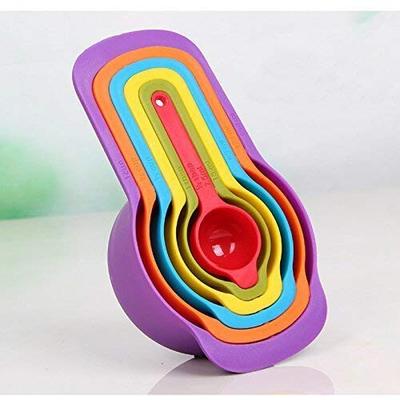 RSINC 6 Pcs Measuring Baking Spoons Cups Kitchen Tools Teaspoon Rainbow Colors JL186515847711
