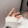 New fashion trimmed frameless color-changing reading glasses high definition anti-blue light middle-aged and elderly men and women high-grade anti-fa