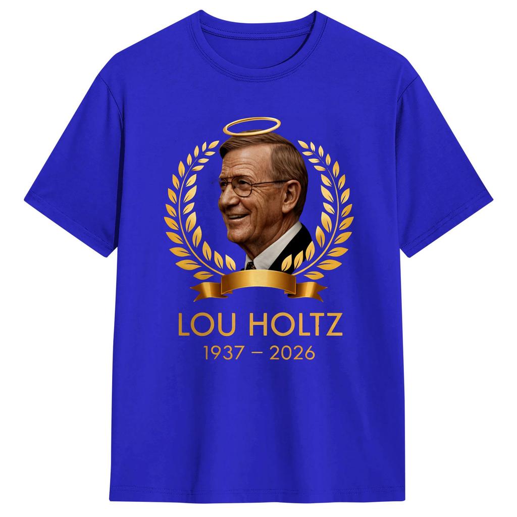 Men Lou Holtz 1937 2026 T Shirt 100 Cotton Clothes Casual Short Sleeve Crewneck Tees Unique TShirt