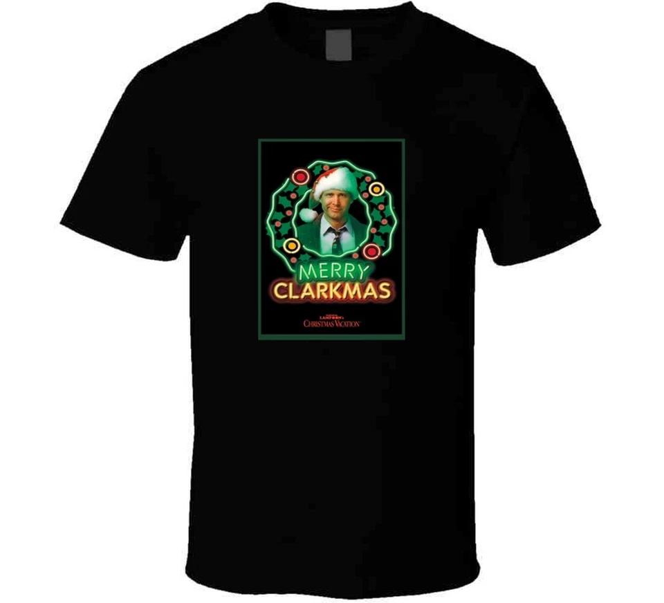 Merry Clarkmas Tee Funny Christmas Vacation Clark Griswold Movie T Shirt S