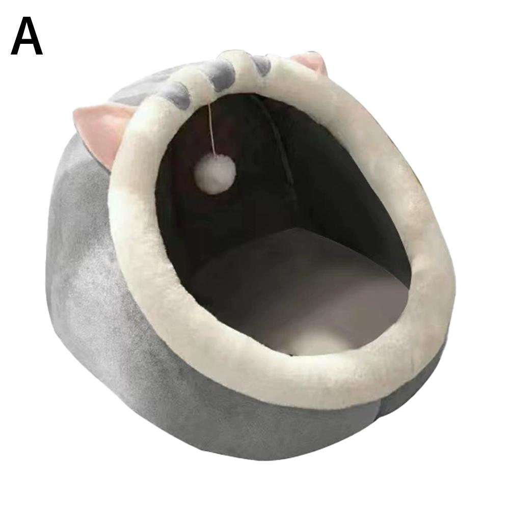 Deep Sleep Cat Bed Cartoon Pet Bed Foldable Removable Washable Pet Sleeping Bed for Small Dog Cats Mat Bag Cave Washable