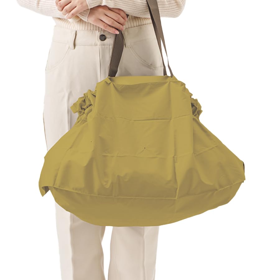 MOTTERU Patterned Cooler Shopping Basket Bag Insulated Tote Shopping Eco Compact Tote Day Gift Bag, Bag, Bag, Bag, Mother's (Yellow (Mustard))