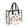Christmas Pattern Large Tote Bag Portable Daily Carry Holiday Shopping Handbag for Women 