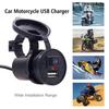 Motorcycle Handlebar Charger Waterproof Usb Adapter 12V-24V USB Port Mobile Phone Charger with Light Switch Moto Accessories