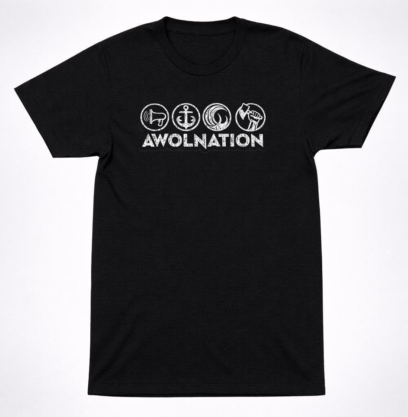 AWOLNATION T-Shirt: Alternative Rock Band Graphic - Black & Red 3XL