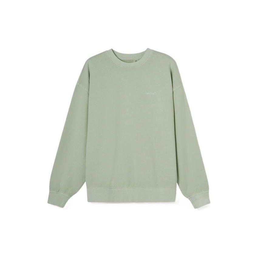 

Levis SS22 Логотип вышитый однотонный круглый вырез хлопковый длинный рукав толстовка мужская толстовка светло-зеленый A0717-0025 XS