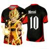 Adult Men's Dragon Ball Goku 3D Printed Football Jersey T-Shirt Kids Anime T-Shirt Special Football Jersey NO.10 Unisex