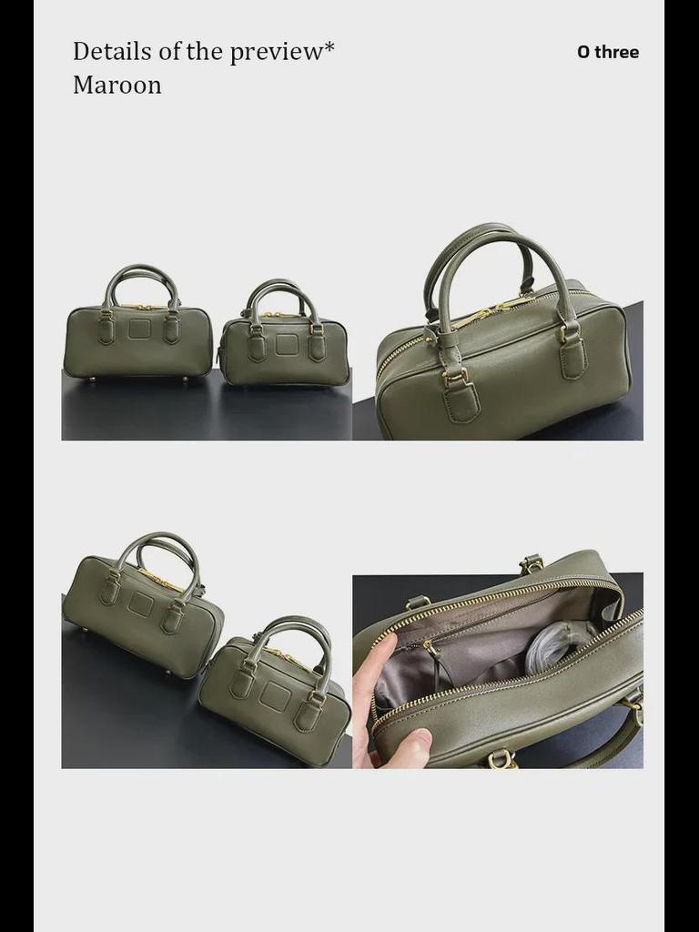 2023 Women's Retro Boston Bowling Shoulder Bag - Autumn & Winter Collection
