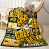 Green Bay Packers Fan Gear Customize Your Name Blanket Gift Personalized Blanket Warmthful Decor for Sofa Seaside Living Room Home Decor