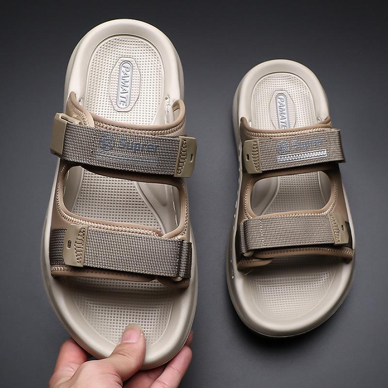 Foreign Trade Sandals Men's 2025 Summer New Thick-soled Beach Slippers Outer Wear Dad Non-slip Cool Slippers Men