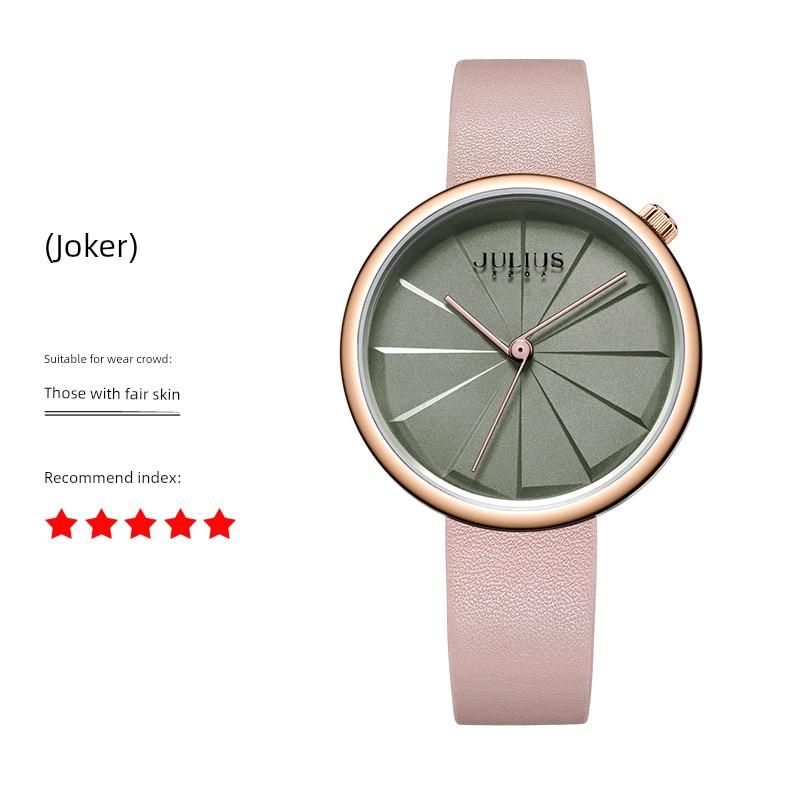 New Arrival Julius Watches Women's Genuine Goods Black Trend K-style Fashion Personality Belt Student Fashion Women's Wrist Watch