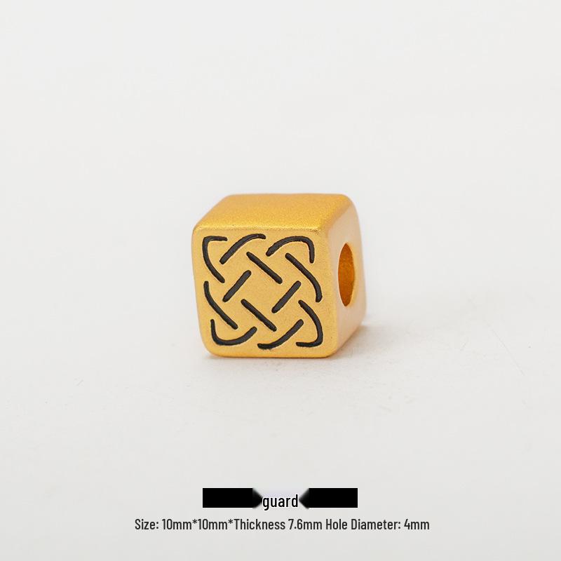 Gold Sand Men's Totem Tattoo Beads: Black Cool DIY Bracelet Accessories