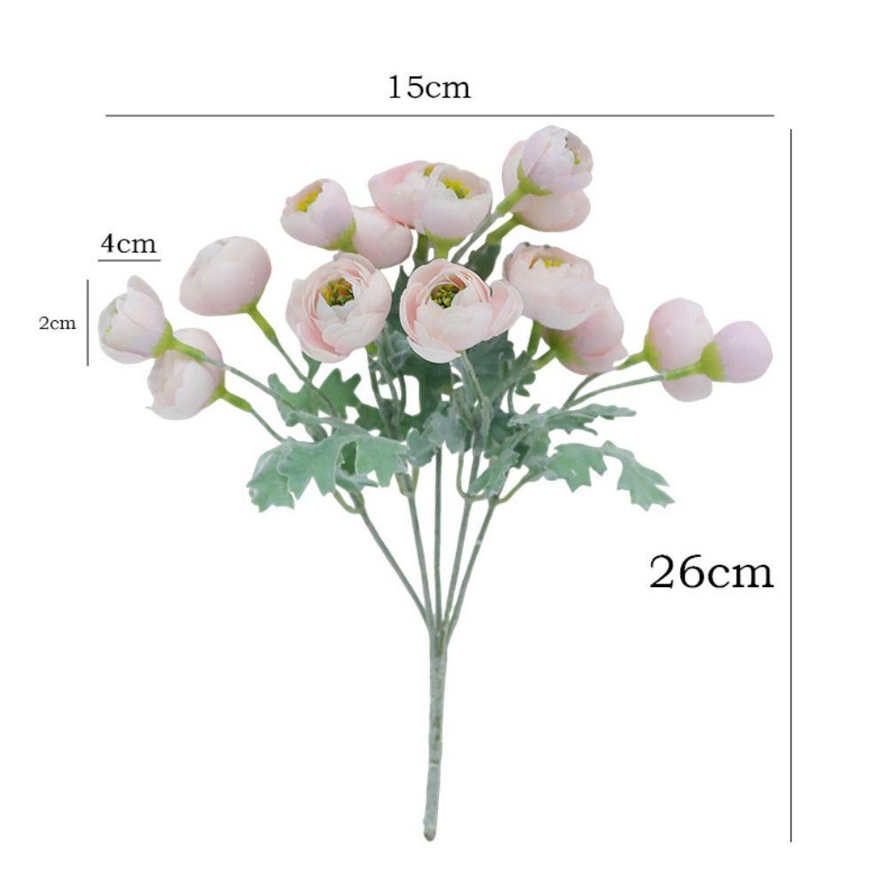 Multicolor Simulation Camellia Flower 15 Heads Faux Flower  Wedding Ornament