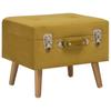 Day and Night - Day and Night Mustard Yellow Velvet Storage Stool 40 Cm