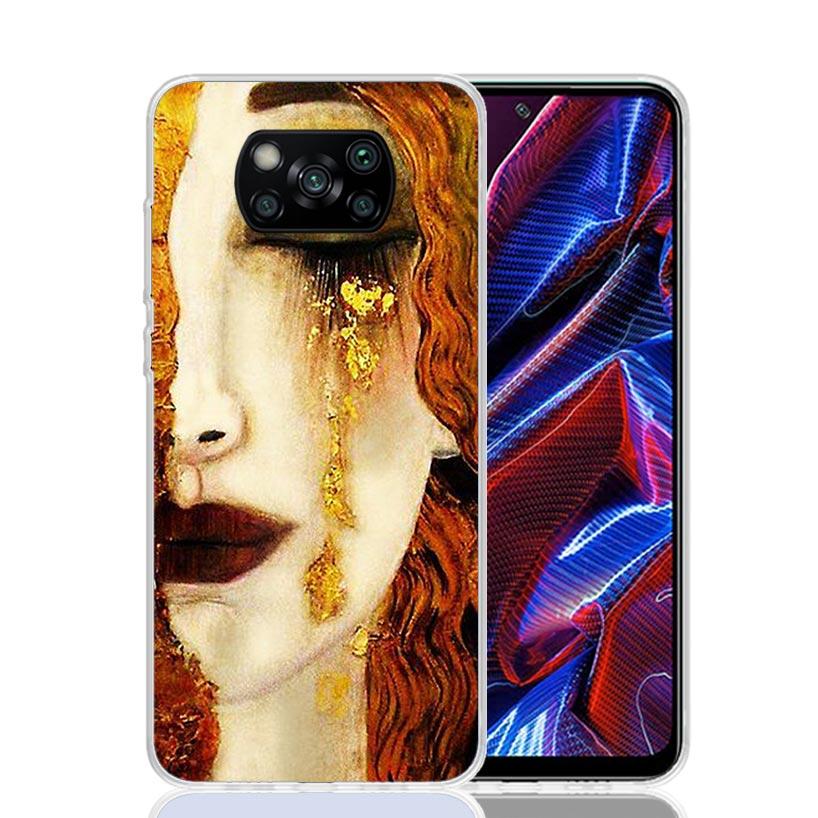 

Kiss by Gustav Klimt Desig Case Phone Cover for Xiaomi Redmi Note 10 9 9S 8 8T 7 5 Pro Mi 12T 11T 10T 9T 12 11 Lite A3 A2 Trend Redmi Note 8