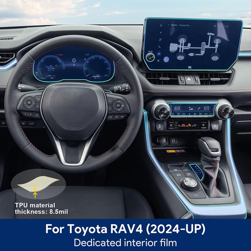 Voor TOYOTA RAV4 2024 2025 Auto Interieur Middenconsole Transparante TPU Beschermfolie Krasbestendig Reparatie Folie Accessoires Refit